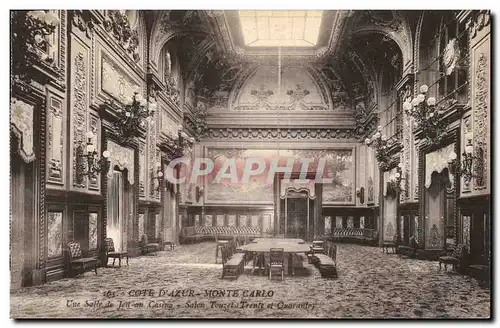 Cartes postales Casino de Monte Carlo Une salle de jeu Salon Touzet et Trente et Quarante