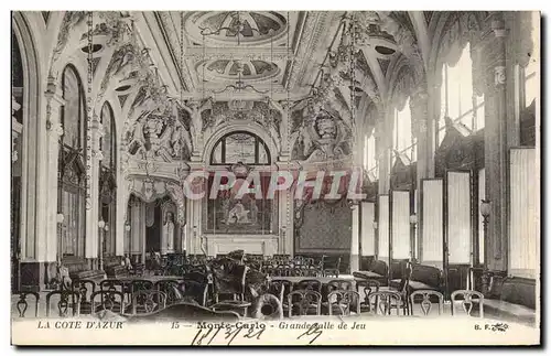 Cartes postales Casino de Monte Carlo Grande salle de jeu