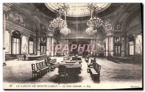 Cartes postales Casino de Monte Carlo La salle Schmidt