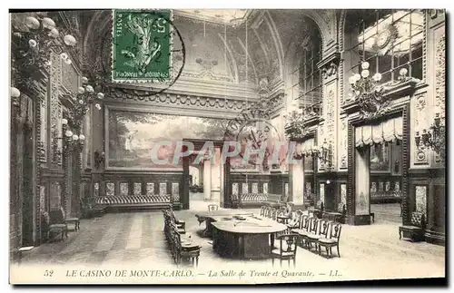 Cartes postales Casino de Monte Carlo La salle de Trente et Quarante