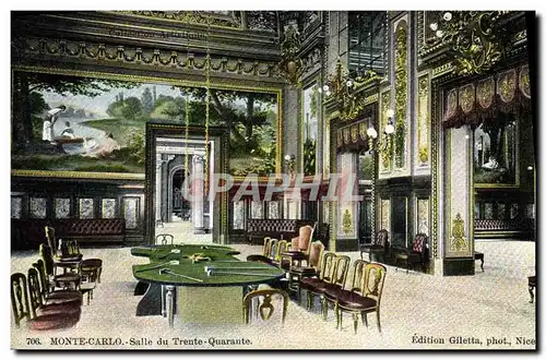 Cartes postales Casino de Monte Carlo Salle du Trente Quarante