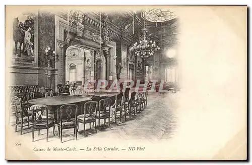 Cartes postales Casino de Monte Carlo La salle Garnier