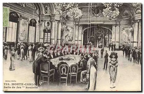 Cartes postales Casino de Monte Carlo Salle de jeu roulette