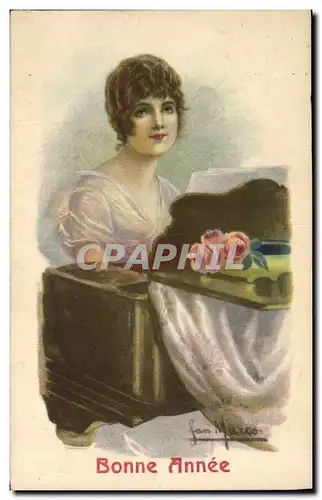 Cartes postales Fantaisie Illustrateur Femme Piano