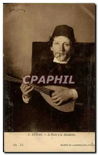 Cartes postales Duran Le poete a la mandoline Musee du Luxembourg Paris