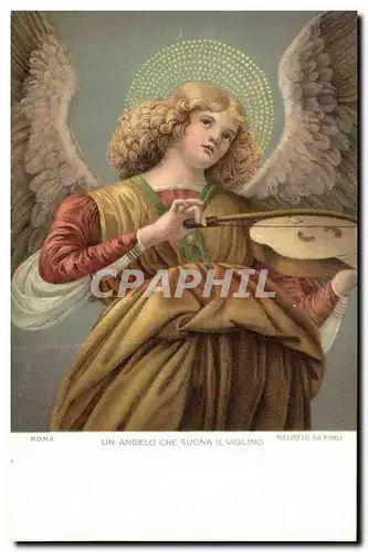 Cartes postales Un angelo che Suonna il violonio Violon Roma