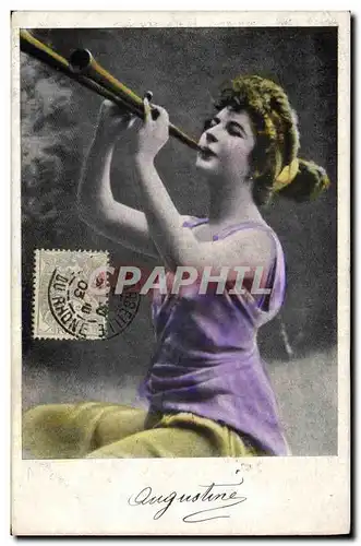 Cartes postales Femme Trompette