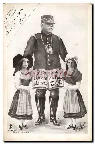 Ansichtskarte AK Militaria Joffre L&#39Alsace La Lorraine enfants