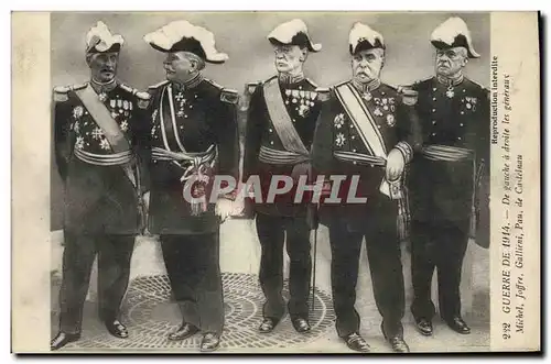 Ansichtskarte AK Militaria Les generaux Michel Joffre Gallieni Pau De Castelnau