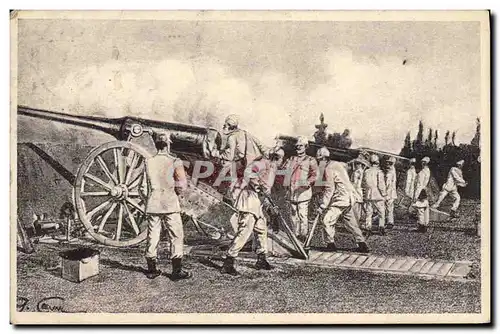 Cartes postales Militaria Canon