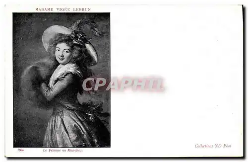 Cartes postales Madame Vigee Lebrun La femme au Manchon