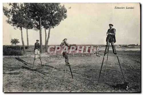 Cartes postales Folklore Echassiers landais