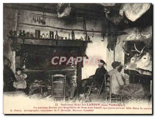 Cartes postales Folklore Interieur dans les Landes