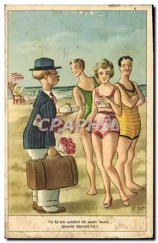 Cartes postales Fantaisie Plage