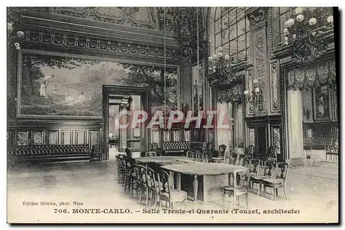 Cartes postales Casino Monte Carlo Salle Trente et Quarante Touzet