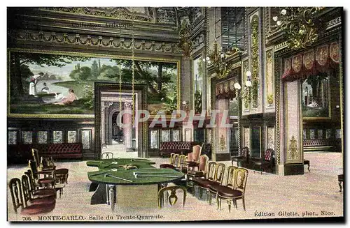 Cartes postales Casino Monte Carlo Salle du Trente Quarante