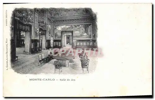 Cartes postales Casino Monte Carlo Salle de jeu