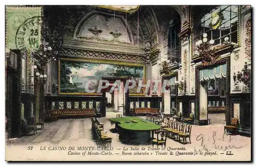Cartes postales Casino Monte Carlo La salle de Trente et Quarante