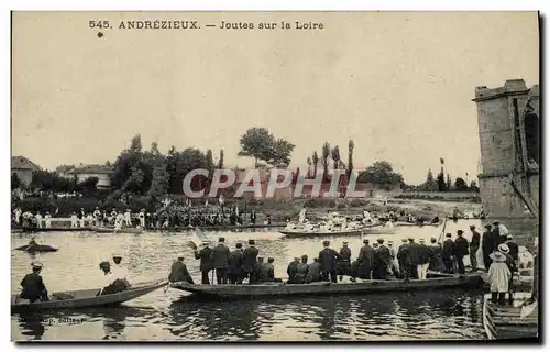 Cartes postales Andrezieux Joutes sur la Loire TOP