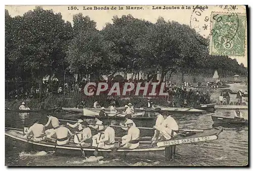 Cartes postales Les Bords de la Marne Les joutes a la lance