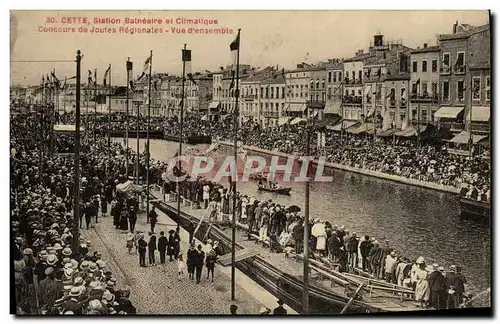 Cartes postales Cette Concours de joutes regionales Vue d&#39ensemble