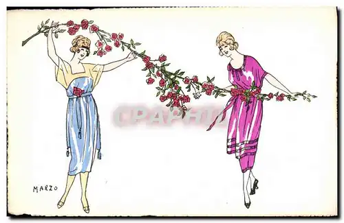 Cartes postales Fantaisie Illustrateur Marzo Femmes