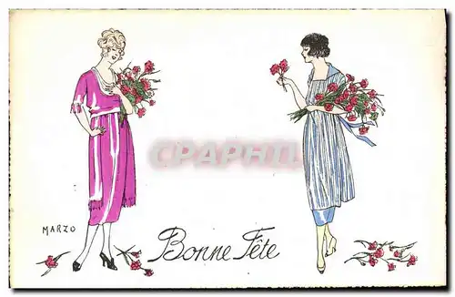 Cartes postales Fantaisie Illustrateur Marzo Femmes