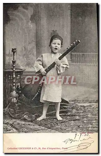 Cartes postales Enfant Musique