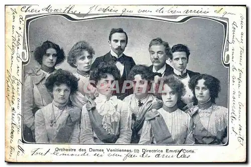 Cartes postales Orchestre des dames venitiennes Directrice Emma Corte