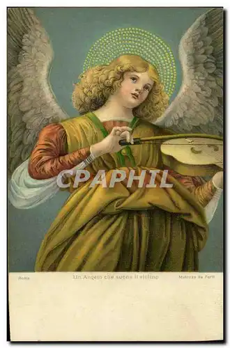 Cartes postales Un angelo che suona il violino