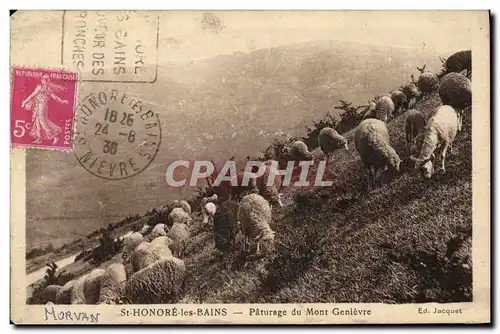 Cartes postales St Honore les Bains Paturage du Mont Genievre