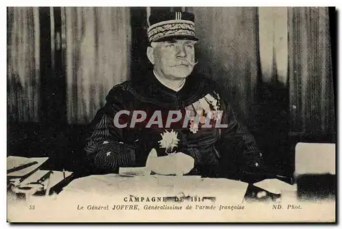 Ansichtskarte AK Militaria Le General Joffre Generalissime des Armees Francaises