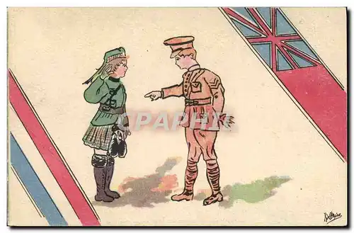 Cartes postales Militaria Enfants Angleterre