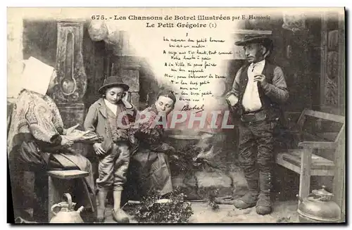 Cartes postales Folklore Les chansons de Botrel illustrees Le Petit Gregoire