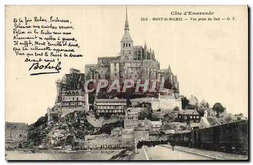 Cartes postales Botrel Mont Saint Michel Train