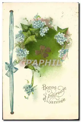 Cartes postales Fantaisie Fleurs Trefles