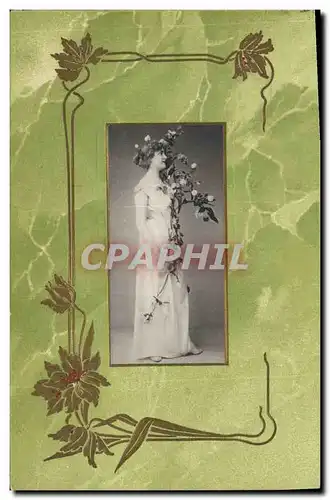 Cartes postales Fantaisie Fleurs Femme