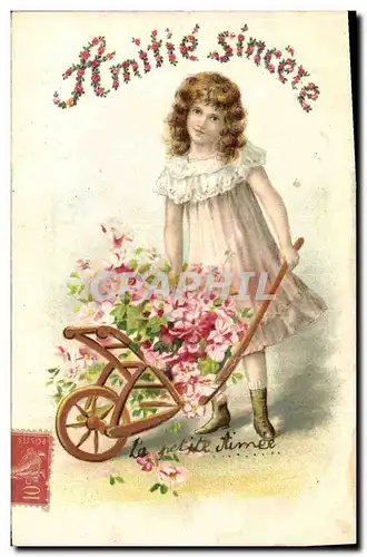 Cartes postales Fantaisie Fleurs Enfant