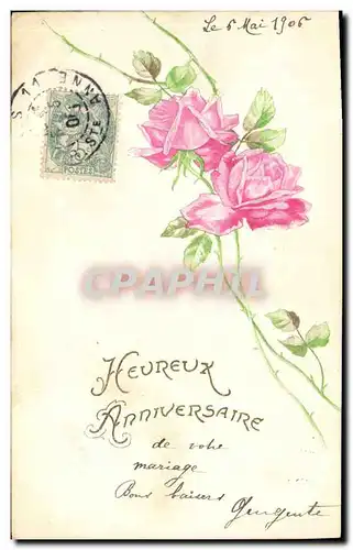 Cartes postales Fantaisie Fleurs