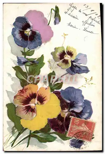 Cartes postales Fantaisie Fleurs