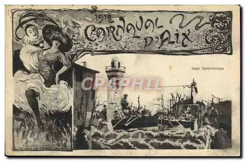 Ansichtskarte AK 1912 Carnaval d&#39Aix Joute canavalesque