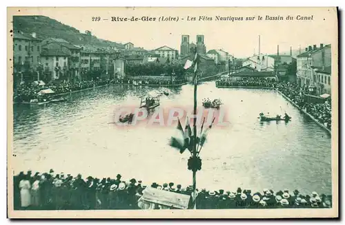 Cartes postales Rive de Gier Les fetes nautiques sur le bassin du canal
