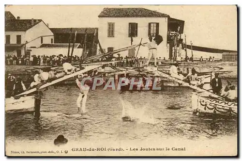 Cartes postales Grau du Roi Les joutes sur le canal