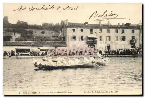 Cartes postales Rive de Gier Les joutes sur le bassin