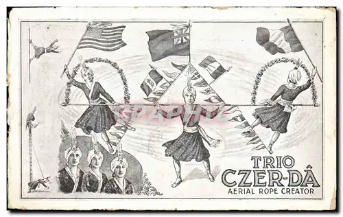 Cartes postales Trio Czer-Da Aerial Rope creator