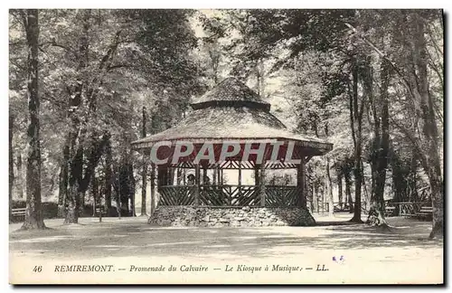 Cartes postales Remiremont Promenade du calvaire Le kiosque a musique