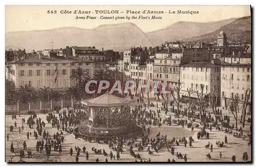 Cartes postales Toulon Place d&#39armes La musique Kiosque