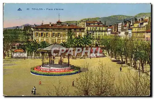 Ansichtskarte AK Toulon Place d&#39armes Kiosque