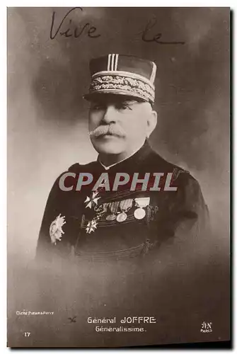 Vintage Postcard General Militaria Joffre Commander in chief