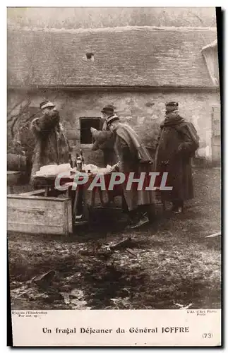 Cartes postales Militaria Un frugal dejeuner du General Joffre